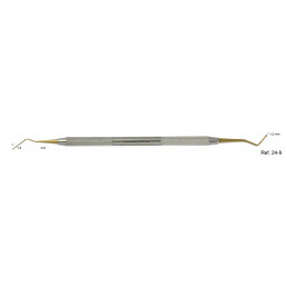 24-9 Гладилка-штопфер двусторонний, прямой-шарик, 1,5-1,3 мм, нитрид-титановое покрытие