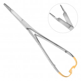 20-32 Иглодержатель хирургический прямой Mathieu-Olsen TC, 170 мм, карбид-вольфрамовые вставки