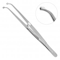 40-43B Пинцет для имплантации, титановый, с зажимом, 160 мм, HLW