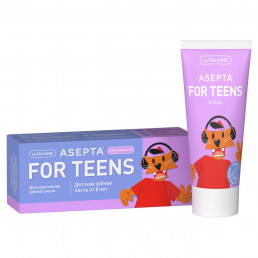 Зубная паста детская АСЕПТА® TEENS 8+ Минерал, Освежающий арбуз (50 мл), ASEPTA