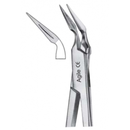 01-294 PRO Щипцы для удаления фрагментов корней зубов изогнутые, AGILE
