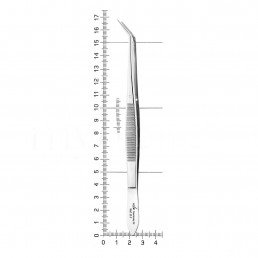22-2 Пинцет стоматологический изогнутый Flagg, 16,0 см