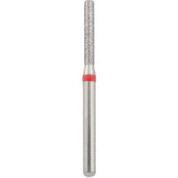 Бор алмазный 837KR-012F-FG (1шт) форма цилиндр, круглый кант, мелкое зерно, NTI