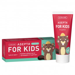 Зубная паста детская АСЕПТА® KIDS 4-8 Тройной эффект, Спелый арбуз (50 мл), ASEPTA