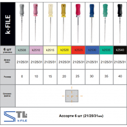 К-файл 31 мм №15 (6 шт/уп) Goffshtein Dental Development
