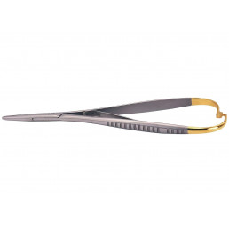 07-238 Иглодержатель микрохирургический прямой Mathieu, 170 мм, карбид-вольфрамовые вставки (1шт) AGILE