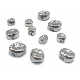 EUR3, Коронки из нержавеющей стали для временных зубов (5шт.), EASYINSMILE
