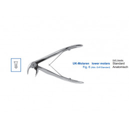 12-6B Щипцы для удаления зубов детские, нижние моляры с упором