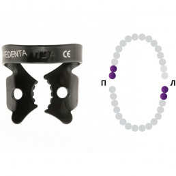 Кламп для коффердам (№13А) С черным покрытием, Зубчатые щечки, Medenta (для Моляров)