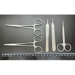 Учебный Стоматологический набор для наложения и снятия швов с инструментами.