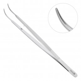 AB 161/18 Пинцет анатомический изогнутый Gerald, 17,5 см, NOPA