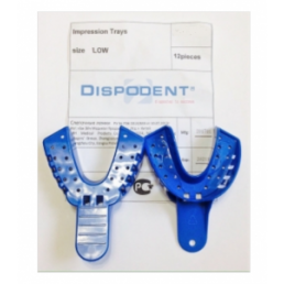 Ложка слеп. Пластик, перф.  Н- 2 (М) (12 шт) Dispodent