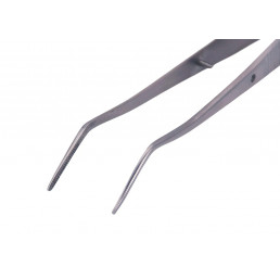 Пинцет стоматологический с двойным изгибом Meriam с насечками, 16,0см, AGILE