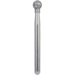 Бор алмазный 802-023M-FG (1шт) форма шаровидный с воротничком, среднее зерно, NTI