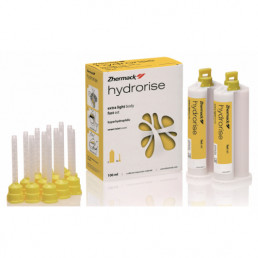 Гидрорайз Экстра Лайт боди Фаст сет (2*50мл) Гипергидросовместимый А-силикон очень низкой вязкости, Zhermack (Hydrorise Extra Light Body)