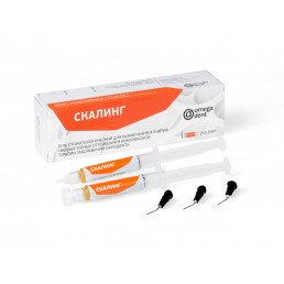 Скалинг гель (2 шпр*2,5 мл) Гель для размягчения и снятия твердых зубных отложений, Омега-дент