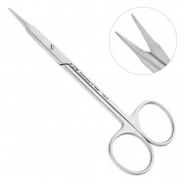 19-3 Ножницы хирургические прямые Stevens, 115 мм, зубчатые