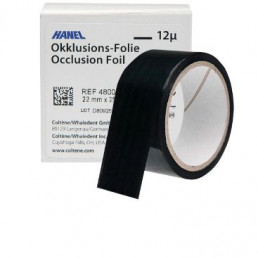 Копирка фольга HANEL 12мик. 480041 прямая (рулон), черная двусторонняя (25м х 22мм) Coltene