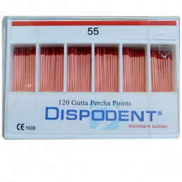 Гуттаперча Dispodent .02 №55 (120шт)