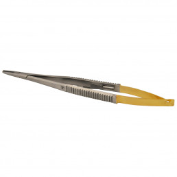 07-243 Иглодержатель микрохирургический прямой Castroviejo, 140 мм, карбид-вольфрамовые вставки (1шт) AGILE