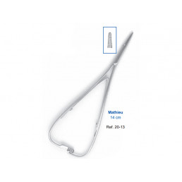 20-13 Иглодержатель хирургический прямой Mathieu, 140 мм