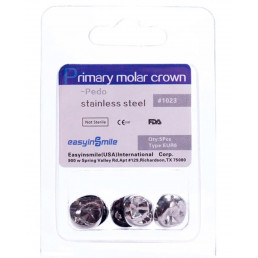 EUR6, Коронки из нержавеющей стали для временных зубов (5шт.), EASYINSMILE