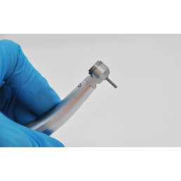 Наконечник турбинный HELICA с мини головкой, кнопочный, c подсветкой, 1-точечный спрей, 4-канальный