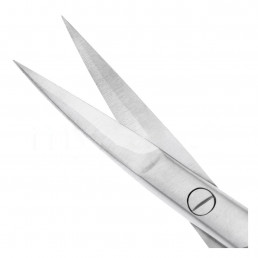 19-28TC Ножницы микрохирургические изогнутые Castroviejo TC, 140 мм, карбид-вольфрамовые вставки