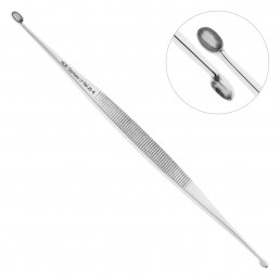 25-6 Ложка кюретажная Williger, овальная, 3,0-3,5мм, прямая 