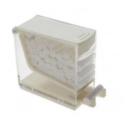 Диспенсер для ватных валиков, пластик, нажимной, Белый(White) 