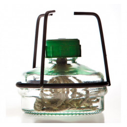 Спиртовка стекло с металл. оправой (фитиль круглый) 