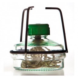 Спиртовка стекло с металл. оправой (фитиль круглый) 