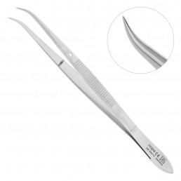 AB 565/12 Пинцет для удаления осколков изогнутый, 13,0 см, NOPA
