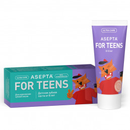 Зубная паста детская АСЕПТА® TEENS 8+ Сочные фрукты (50 мл), ASEPTA