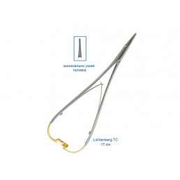20-22A Иглодержатель хирургический прямой Mini-Head Lichtenberg TC, 170 мм, карбид-вольфрамовые вставки