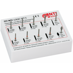 Набор боров LOGIC SET №5 (10 шт) для препарирования под керамические и металлокерамические коронки, NTI