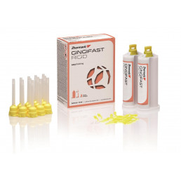 Джинджифаст Ригид (2*50 мл+12 cмесителей) Твердый А-силикон для воспроизведения десны, Zhermack (Gingifast rigid)