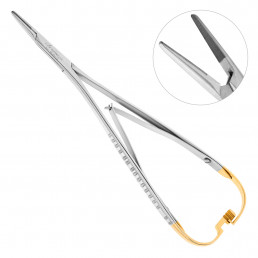 20-22A Иглодержатель хирургический прямой Mini-Head Lichtenberg TC, 170 мм, карбид-вольфрамовые вставки