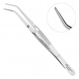 22-4 Пинцет стоматологический изогнутый с зажимом College, 15,0 см
