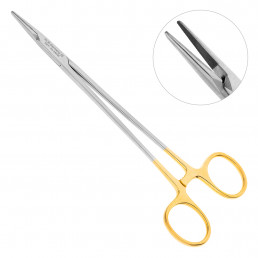 20-25AM Иглодержатель хирургический прямой Mayo-Hegar TC, 180 мм, карбид-вольфрамовые вставки