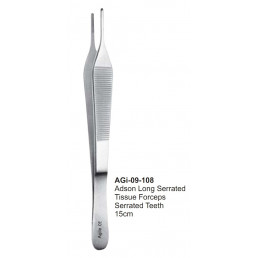 09-108 PRO Пинцет хирургический Adson, 15,0 см, AGILE