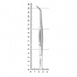 22-3 Пинцет стоматологический изогнутый College, 15,0 см
