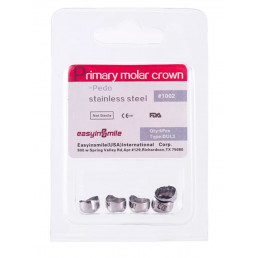 DUL3, Коронки из нержавеющей стали для временных зубов (5шт.), EASYINSMILE
