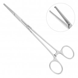 AA 158/18 Щипцы для артерии прямые с зубцом Halsted, 18,5 см, NOPA