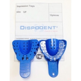 Ложка слеп. Пластик, перф.  В- 1 (S) (12 шт) Dispodent