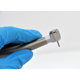 Наконечник турбинный HELICA кнопочный, c подсветкой, 4-точечный спрей, 4-канальный