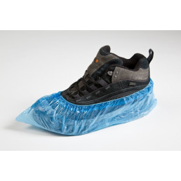 Бахилы Супер 100микрон(10гр), 15пар, синий, двойная резинка, Медсервис Плюс