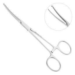 20-34 Зажим изогнутый 15см, Kocherklemme хирургический с зубчиками