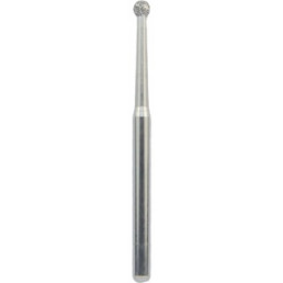 Бор алмазный 801L-012M-FG (1шт) форма шаровидный длинный, среднее зерно, NTI