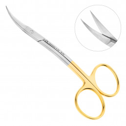 19-7TC Ножницы хирургические двойной изгиб La Grange TC, 115 мм, карбид-вольфрамовые вставки